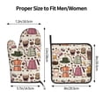 thumbnail image 3 of KLL Vintage Coffee Pattern Oven Mitts and Pot Holders 2pcs Sets for Kitchen, Oven Mitt Heat Resistant 536°F, Oven Gloves for Kitchen,Cooking and Baking, 3 of 7