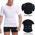 thumbnail image 3 of Men Shapewear Shirt Vest Slimming Underwear Body Shaper Tight Tank Top Waist Trainer Tummy Control Girdle, 3 of 6
