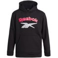thumbnail image 2 of Reebok Boys' Sweatshirt - Fleece Pullover Fashion Hoodie Designs and Logos, Size 4, Black Vector, 2 of 15
