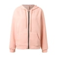 thumbnail image 5 of Yzengfg Women's Zip Up Hooded Cardigan Long Sleeved Loose Hoodie Coat RD1, 5 of 5