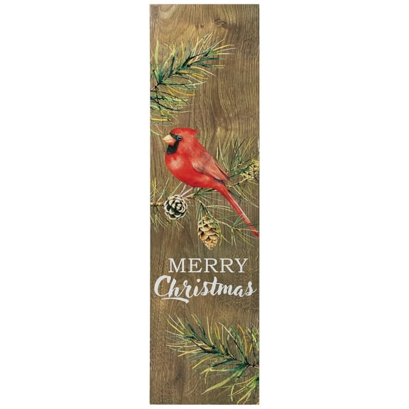 Northlight Cardinal Merry Christmas Wooden Porch Sign - 38"