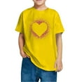 thumbnail image 5 of Riecok Valentine's Day 2-10 Years Boys Cotton Birthday T Shirts Crew Neck Short Sleeve Toddler Kids Girls 2025 Comfortable Shirt Kids Clothes Toddler Kids Girls 2025 Casual Loose Shirts Yellow 4 T, 5 of 5