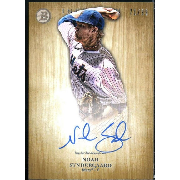 Noah Syndergaard Card 2014 Bowman Inception Prospect Autographs Gold #PANS