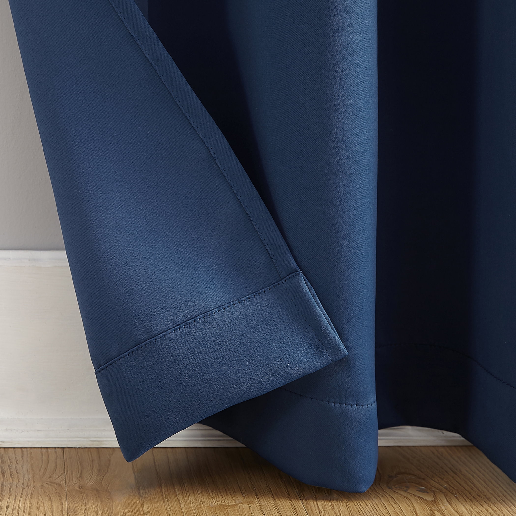 Mainstays Blackout Grommet Single Curtain Panel, 1 Panel, Blue, 40"W x 63"L