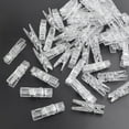 thumbnail image 4 of 60 Pieces Clear Self Adhesive Clips Plastic Hanging Wall Clips Small Paper Photo Spring Tapestry Clips and 60 Pieces White Sticky Strips for Home Office School Picture Display, 4 of 7