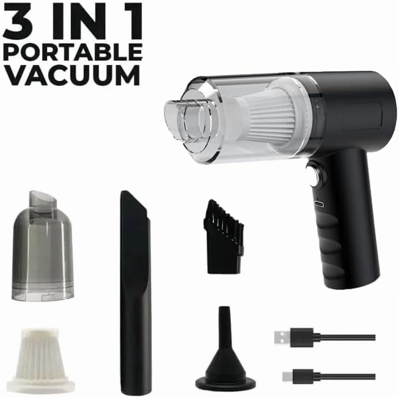 Vacuum Cleaners On Clearance! Handhold Vacuum Cleaner With Hose, Powerful Handheld Mini Cordless Rechargeable Super Suction Vacuum Cleaner With Light And Filter Car Vacuum High Power 120w 9000pa