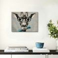 thumbnail image 5 of ZFLMY Giraffe Glasses Sophisticated Canvas Wall Art Decor Ready To Hang Room Home Decor 20x16in, 5 of 6