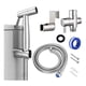 thumbnail image 1 of Kit de ducha de mano para inodoro, cabezal de ducha para limpieza de baño, rociador para higiene personal diaria, juego de manguera de pared (plata), 1 of 3