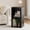 Black, variant on YQ JENMW 2-Tier Bookcase,Narrow Bookshelf Storage Organizer for Small Spaces,Bedroom,Office,White