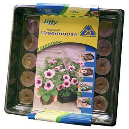 42mm Professional Greenhouse 25-Plant Starter Kit, Jiffy Professional Greenhouse 25 cell count By Jiffy