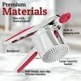 thumbnail image 4 of PriorityChef Large 15oz Potato Ricer with 3 Discs, Heavy Duty Stainless Steel Ricer, Red, 4 of 10