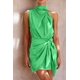 thumbnail image 2 of Vestido PRETTYGARDEN de satén sin mangas con cuello simulado y cinturón ajustable, talla pequeña, 2 of 8