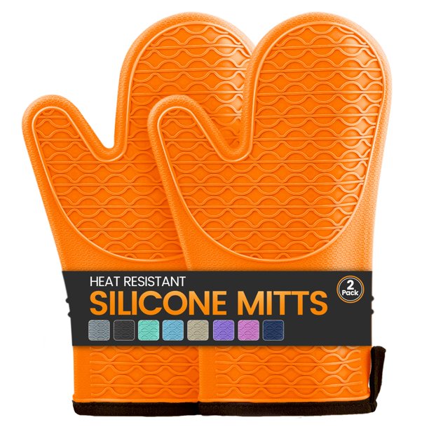 Manoplas De Horno De Silicona Resistentes Al Calor 2 Manoplas De Horno Con Forro De Algodón Suave Guantes De Horno Con Agarre Antideslizante Impermeables Manoplas De Cocina Para Barbacoa Hornear Cocin