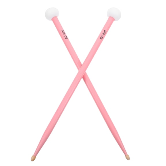 1 Pair Wood Drumsticks: Felt Heads Drum Mallets for Drum Kits and Timpani Dual-Head for Varied Sound Effects Percussion Accessories