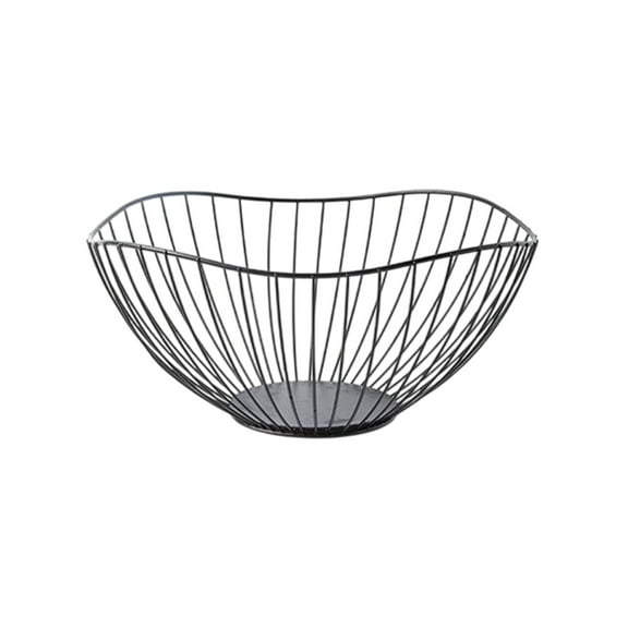 MERILER Iron Fruit Basket with Drainage, Scandinavian Modern Style Fruit Plates, Multipurpose Storage for Kitchen, Living Room, Snacks, and Cosmetics