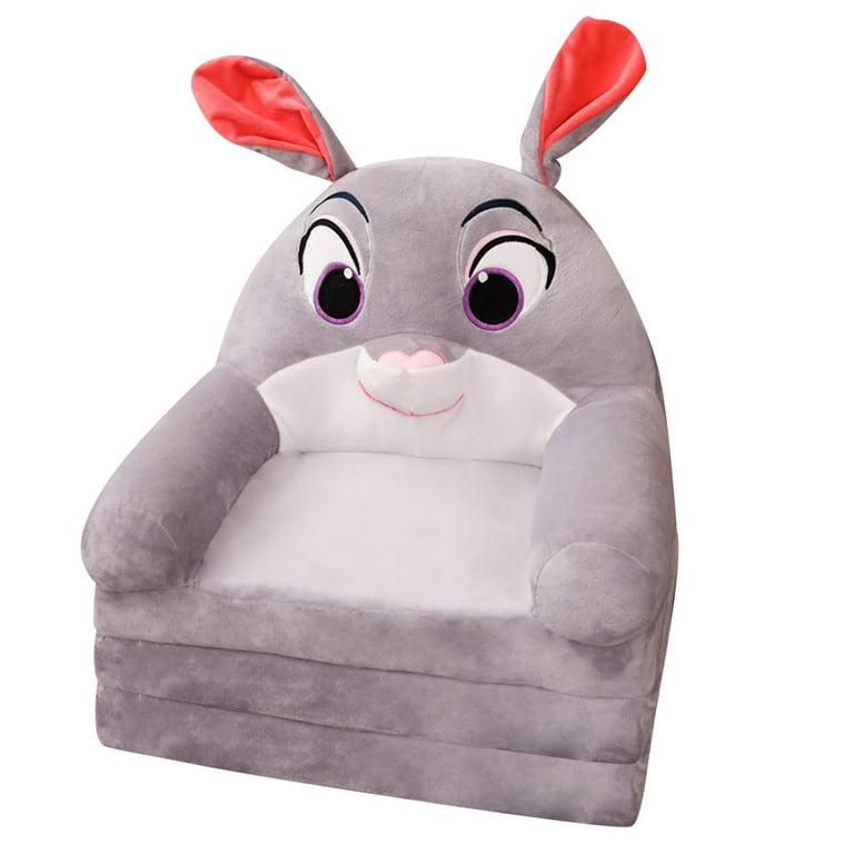 Seat Cushion Large Cushion Support Board Plush Foldable Kids Sofa Backrest Armchair 2 in 1 Foldable Children Sofa Cute Cartoon Lazy Sofa Children