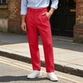 thumbnail image 4 of ZGRBOU Mens Casual Dress Pants Old Money Pleated Baggy Slacks Fall Business Straight Leg Work Trousers with Pockets, 4 of 7