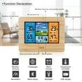 thumbnail image 4 of FanJu FJ3373 Multifunction Digital Weather Station LCD Alarm Clock Indoor Outdoor Weather Forecast Barometer Thermometer Hygrometer with Wireless Outdoor Sensor USB Power Cord, 4 of 7
