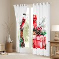 thumbnail image 3 of Manfei Western Christmas Floral Black Out Curtains,Red Bowtie Gifts Curtains Pack of 2 (42x63 Each),Rustic Berry Pine Cone Bedroom Curtains For Girls Boy,Super Cozy Room Decor, 3 of 6