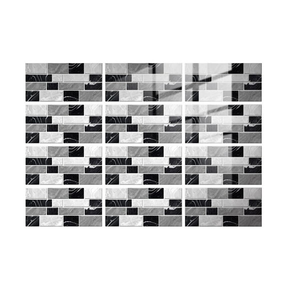 Peel and Stick Backsplash 12 Sheet 4"x8" Self Adhesive Marble Subway Wall Tiles Stick on Backsplash for Kitchen Peel and Stick Wall Tiles for Bathroom Laundry Room Cabinet Shower