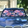 thumbnail image 4 of Yayeee Car Windshield Sun Shade Universal Fit Front Visor Protector, Colorful Art Flowers, 4 of 8