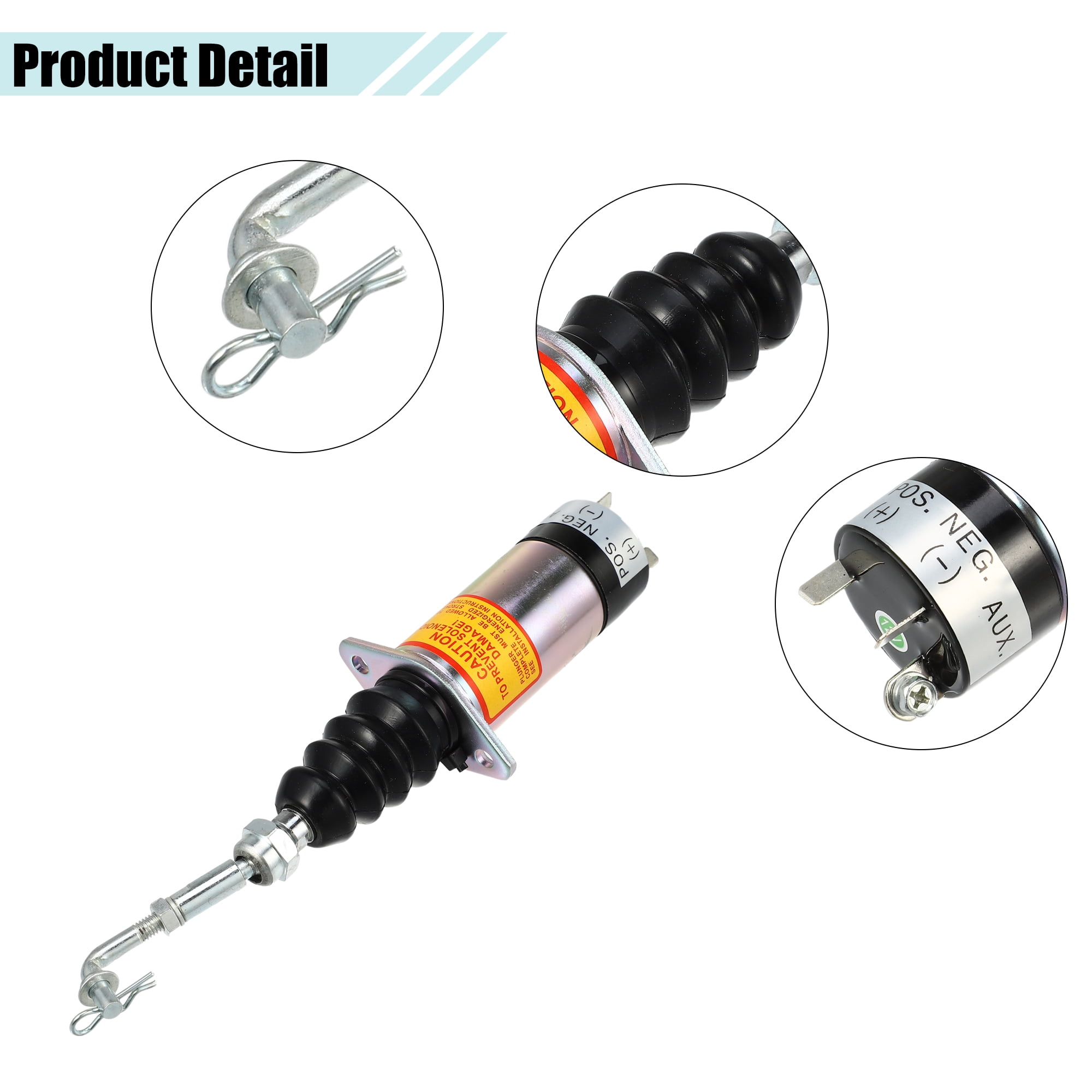 Unique Bargains Fuel Shut Off Stop Solenoid Valve for Diesel Engine