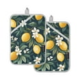 thumbnail image 7 of Yayeee Pot Holders Kitchen Heat Resistant with Pocket 7"x9.8" Cotton Oven Cooking Hot Pads, Floral Lemons, 7 of 7