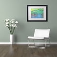 thumbnail image 4 of Trademark Fine Art 'Lime Green and Blue Stained Glass' Canvas Art by Cora Niele, White Matte, Black Frame, 4 of 4