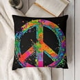 thumbnail image 3 of Throw Pillow Cover Peace Sign Decorative Pillow Cases Home Decor Square Pillowcases, 3 of 5