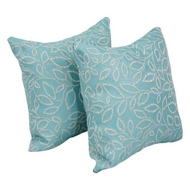 Blazing Needles 9910-S2-ID-092 17 in. Jacquard Throw Pillows with Inserts, Florian Caribb - Set of 2
