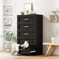 thumbnail image 3 of Black Storage Dresser for Bedroom,Metal Dresser & Chest of Drawers,5-Drawer Steel Wide Storage Cabinet Drawers Organizer,Closet with Drawer for Clothing Room,Living Room,Hallway, 3 of 15
