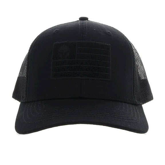 DAS COMPANIES USA Flag Black Structured Snapback Hat