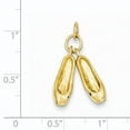 thumbnail image 5 of 14k Yellow Gold 3D Ballet Slippers Charm Pendant, 5 of 5