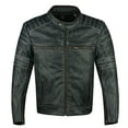 thumbnail image 2 of Men's SHADOW Motorcycle Distressed Cowhide Leather Armor Black Jacket Biker M, 2 of 4