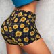 thumbnail image 4 of Fotbe Royal Blue Plaid Sunflower Shorts Sin Costuras – Shorts Deportivos de Cintura Alta para Mujer, Elásticos para Gimnasio, Yoga, Running o Ciclismo-XX-Large, 4 of 8