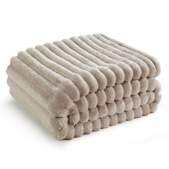 Manta Bedsure Twin XL, suave y acogedora, de lino suave, 170 x 230 cm