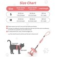 thumbnail image 2 of Arnés ajustable para gato, arnés con correa (145 cm, rosa M) para gato, perro pequeño, nailon con correa resistente a la seguridad, chaqueta con arnés para cachorro, gatito, Peti, 2 of 5