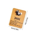 thumbnail image 3 of 2026 Horse Year Resin Pocket Card,Festival Employee Appreciation Encouragement Gift With Handwritten Space and Compact Durable Design,Ideal Message and Keepsake Card for Office Friends Family-White, 3 of 6