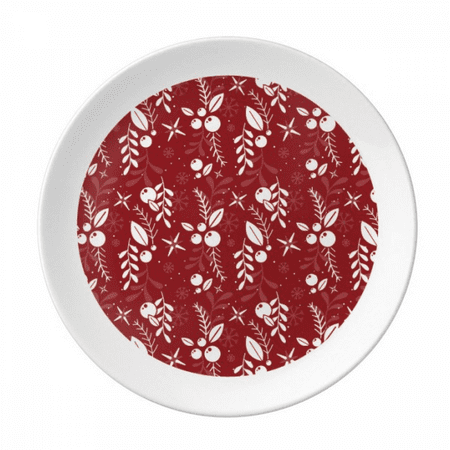 

Red Pattern White Decoration mas Plate Decorative Porcelain Salver Tableware Dinner Dish