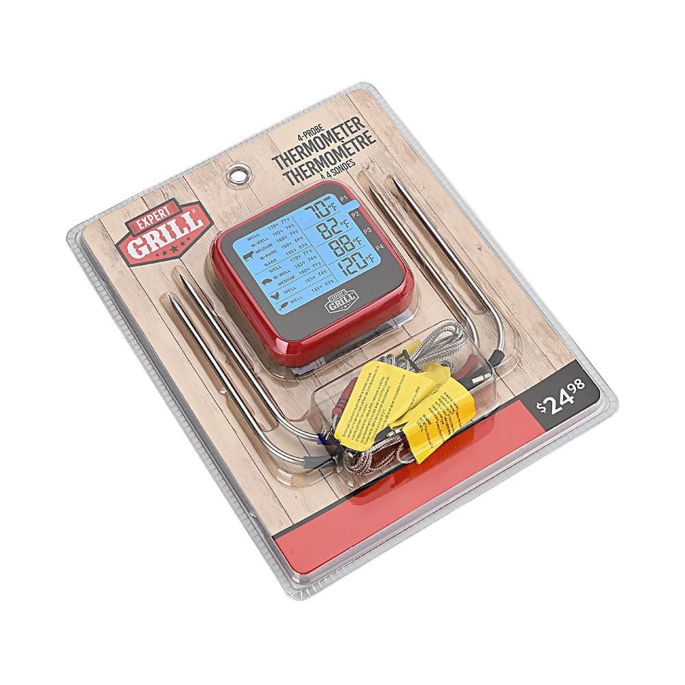 Expert Grill Four Probes Waterpro BBQ Grilling Thermometer