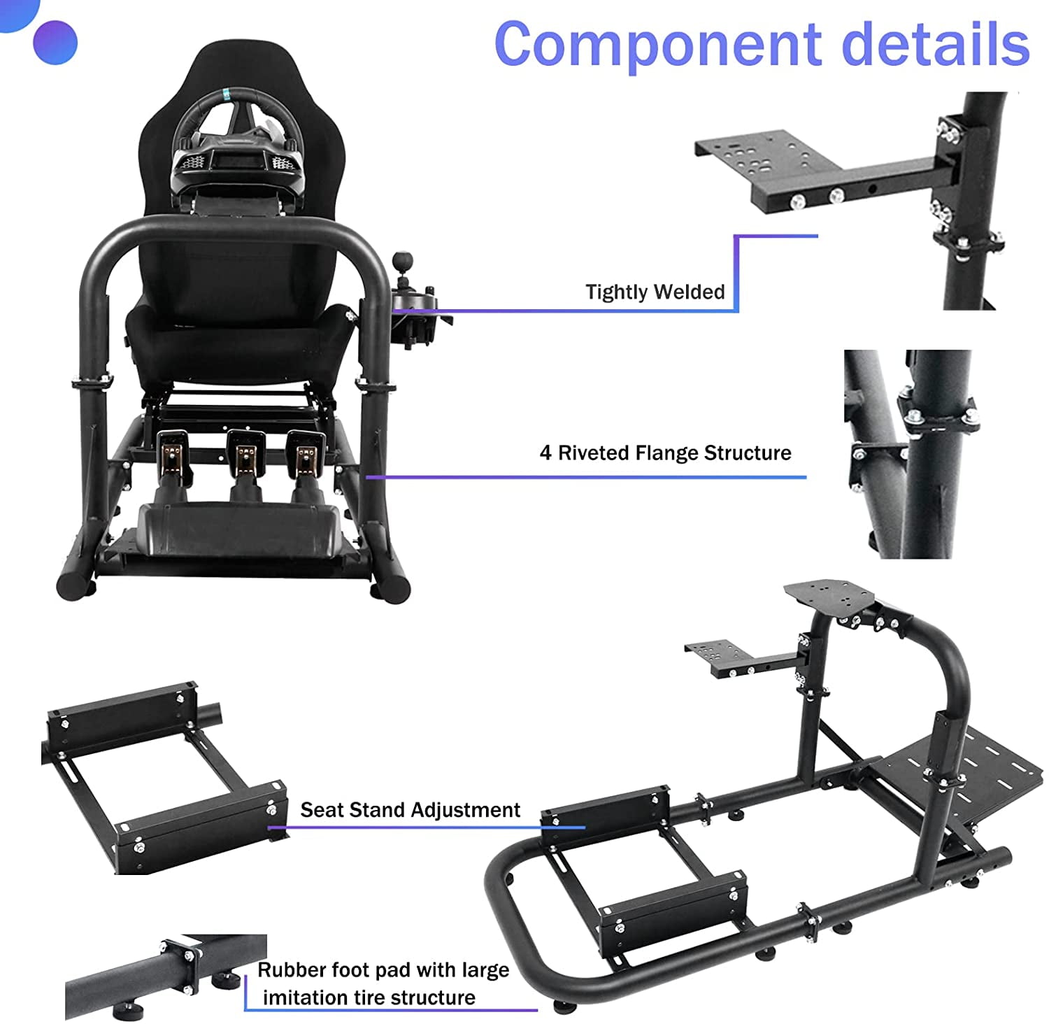  Slendor Racing Steering Wheel Stand for Logitech G920, G25, G27,  G29 Wheel, Gaming Wheel Stand Driving Simulator Cockpit Pedal and Shifters  Not Included. : Video Games