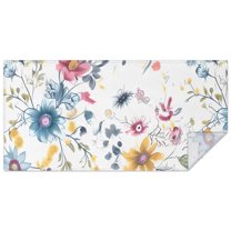 Pioneer Flower Floral Print Pattern Rectangle Tablecloth 60"x120",Waterproof Polyester Rectangle Table Cloth, Wipeable Spillproof Polyester Tablecloth for Dining, Camping, Indoor and Outdoor