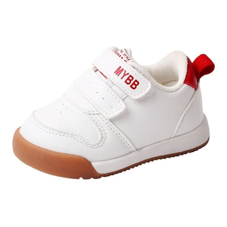 NOLDARES Baby Girls Boys Shoes Soft Sole First Walkers Sneaker Toddler Flat Loafers Crib Unisex Shoe(Red 6-12 Months)
