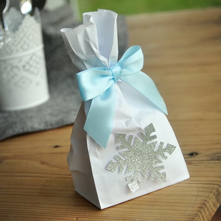 Frozen Party Favor Bags Pack Of 10 Silver Frozen Party Supplies