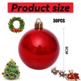 thumbnail image 2 of Bolas navideñas de 6 cm/2,36 pulgadas, 30 piezas de adornos navideños de plástico irrompibles para árbol de Navidad, adornos colgantes para fiestas, festivales, 2 of 5