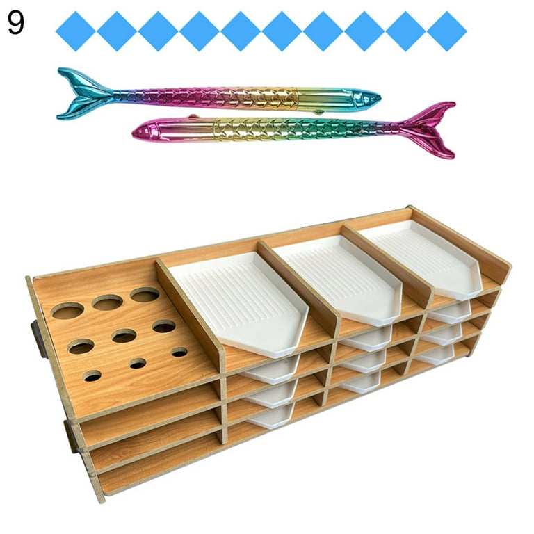 DIY Diamond Painting Point Drill Tray Storage with Cover