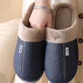thumbnail image 4 of Aueoeo Slippers for Kids, Women's Fuzzy Memory Foam Slip on House Slippers Cozy Soft Indoor Outdoor Ladies Leather Home Shoes, 4 of 6