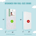 thumbnail image 4 of Dream On Me Medio Crib And Toddler Mattress| Fits All Full-Size Cribs & Toddler Beds, Waterproof & Stain-Resistant Vinyl Cover, JPMA & Greenguard Gold Certified, Innovative Center Zone Technology, 4 of 10