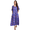 Blue, variant on Miss Lavish London Women’s Ethnic Print Polyester Kaftan Dress with V Neck, Pockets & Side Slits- Cream, XL
