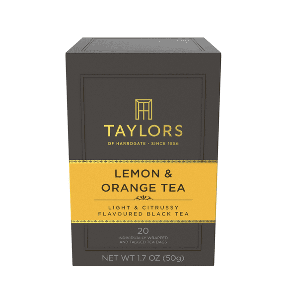 Taylors of Harrogate Lemon & Orange Black Teabags, 20 Teabags